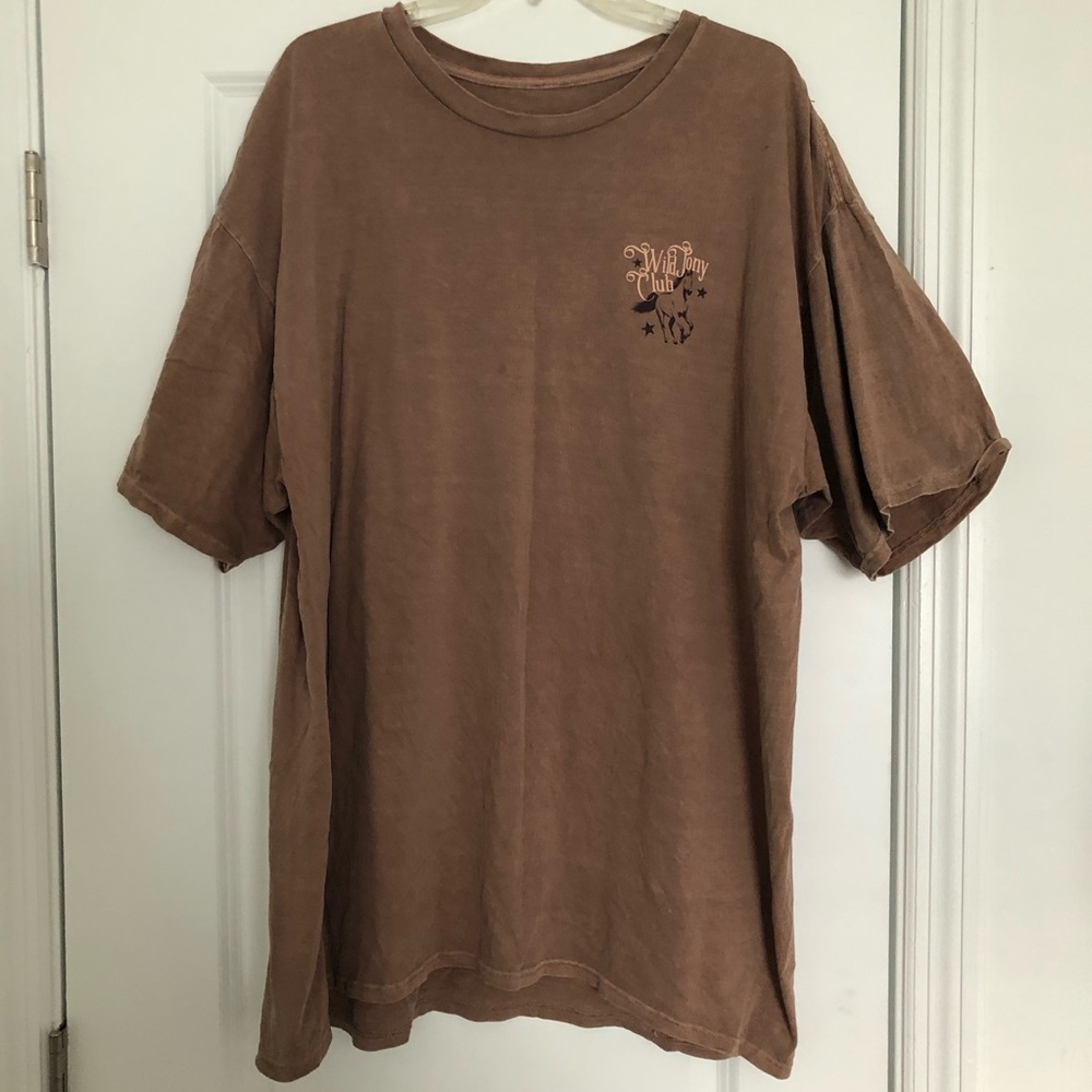 Urban Outfitters Wild Pony Club Brown Graphic Tee
